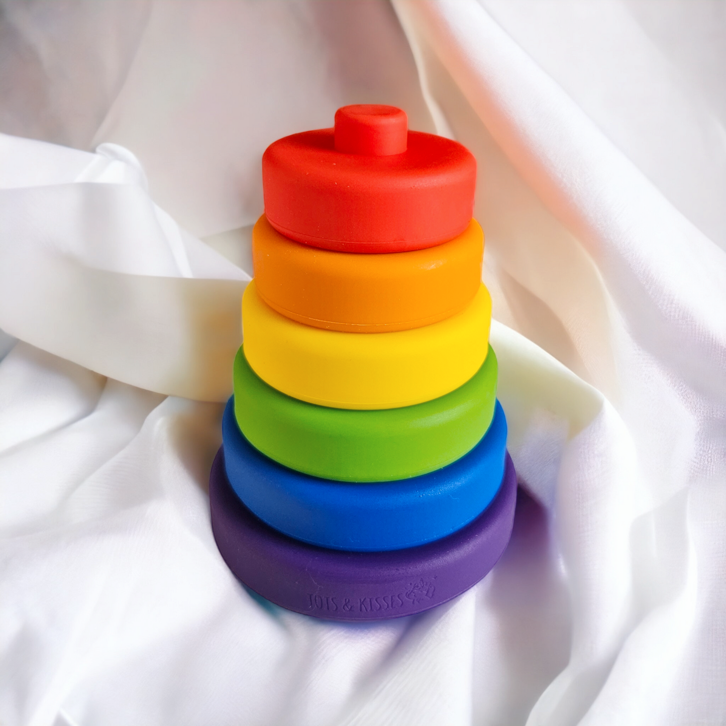 Rainbow Silicone Stacking Blocks (Mini Tower)