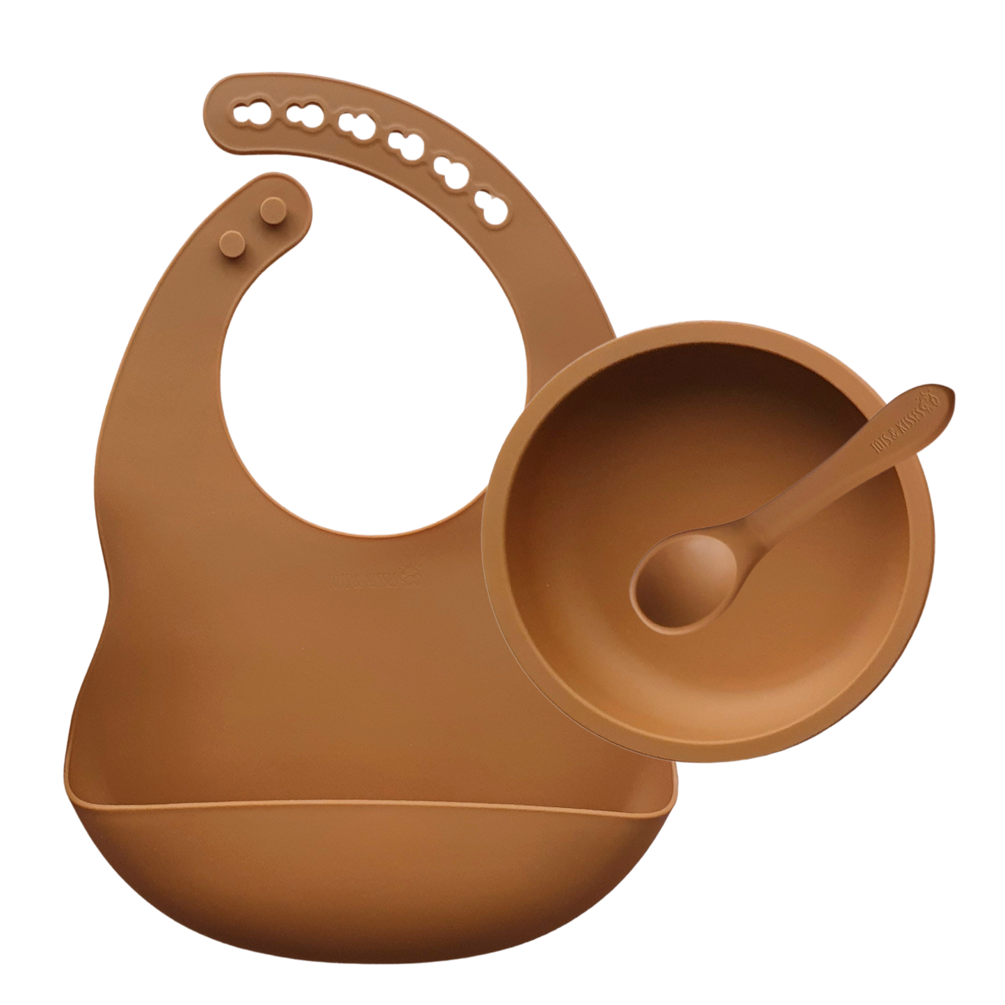 First Solids Bib, Bowl, Spoon Set in Clay