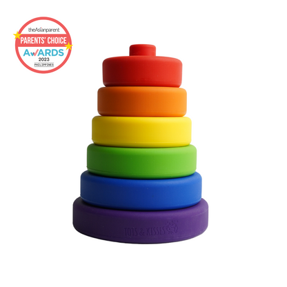 Rainbow Silicone Stacking Blocks (Mini Tower)