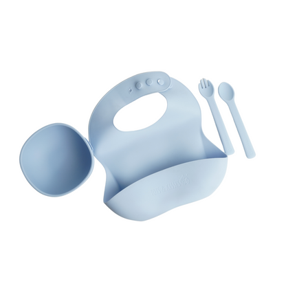 Silicone Meal Set - Bib, Bowl, Spoon & Fork
