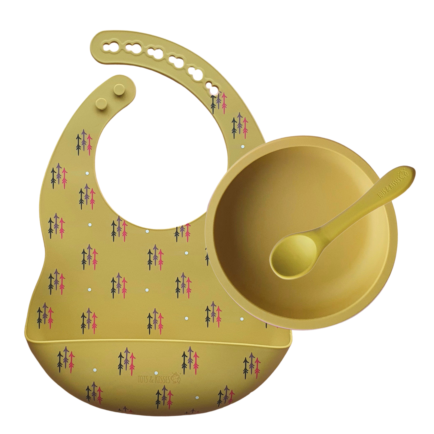 First Solids Bib, Bowl, Spoon Set in Cyber Yellow